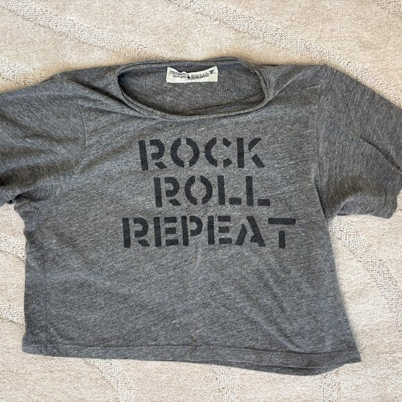 Rock, Roll, Repeat Cropped Tee - Picture 1 of 4